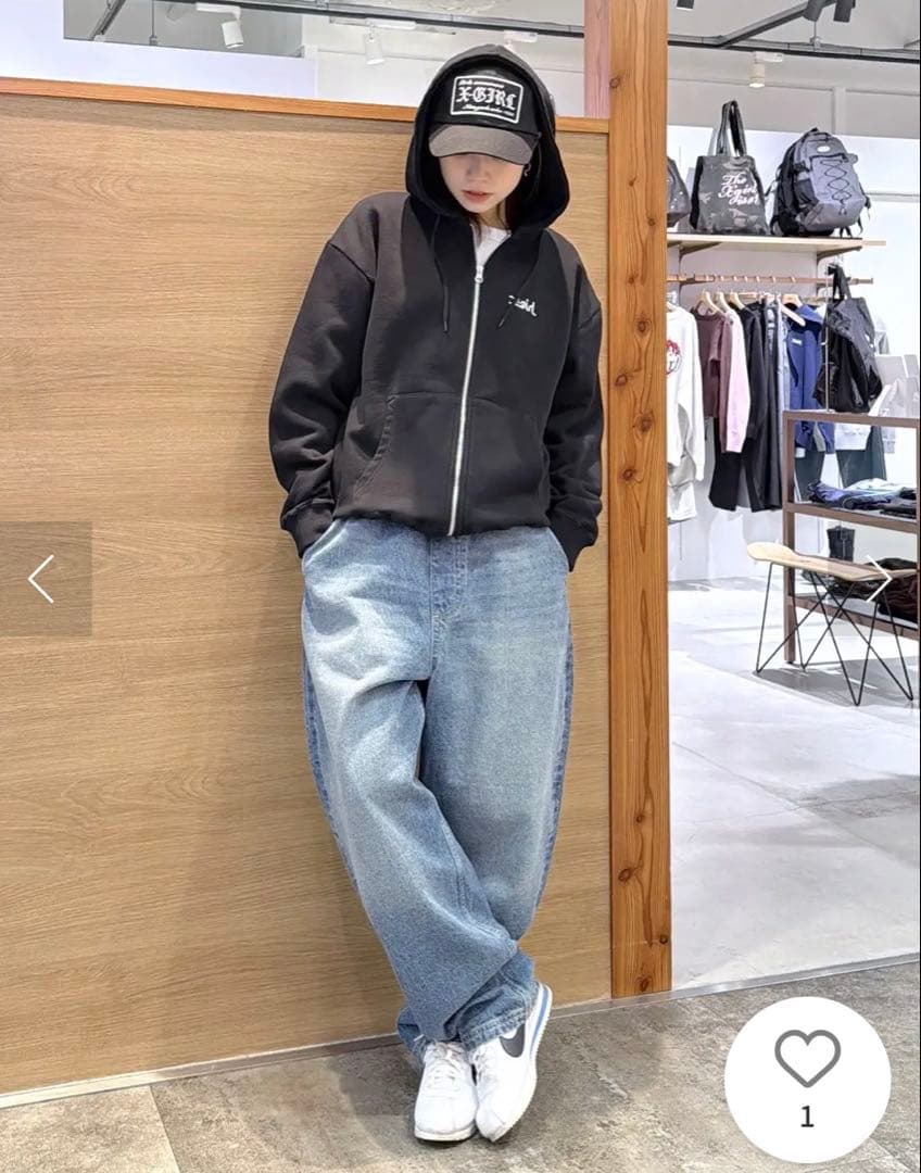 新品　X-girl FACE LOGO SWEATエックスガール　パーカー　xg