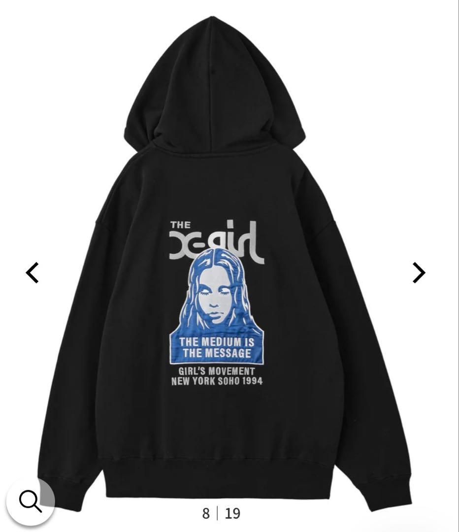 新品　X-girl FACE LOGO SWEATエックスガール　パーカー　xg