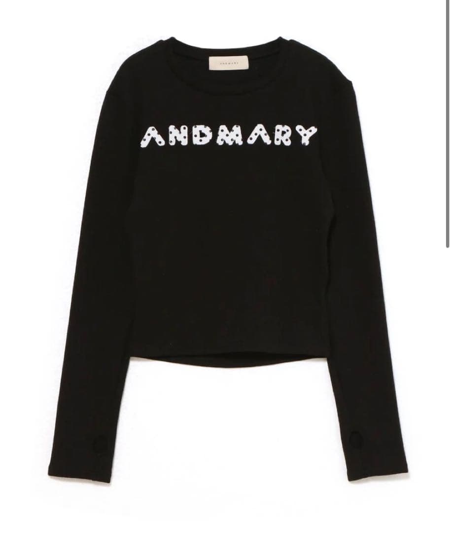 【最安値】Mary logo pattern tops andmary