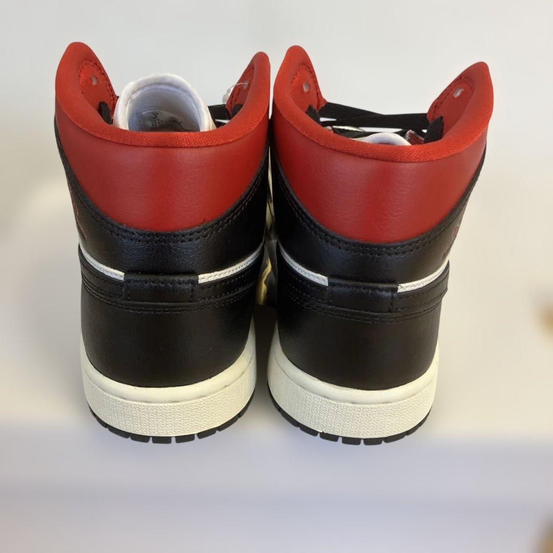 【新品】WMNS Air Jordan 1 Mid Black GYM RED