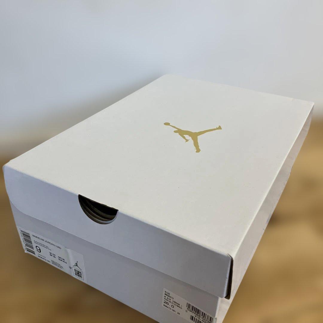 【新品】WMNS Air Jordan 1 Mid Black GYM RED