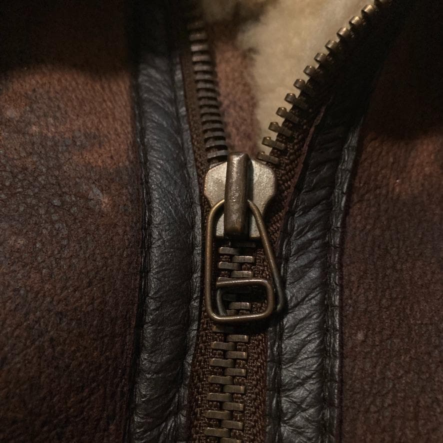 【り】グリーマン B-3 フライトジャケット L 羊革 ムートンブラウン