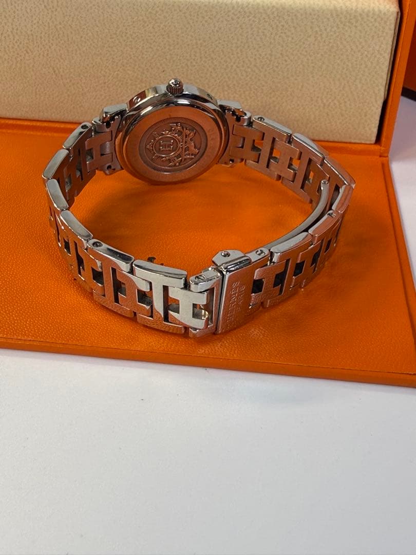 【OH済・極美品】エルメス クリッパー ブルーシェル レディースクォーツ 希少