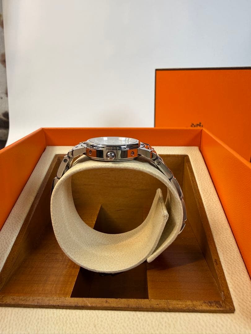 【OH済・極美品】エルメス クリッパー ブルーシェル レディースクォーツ 希少