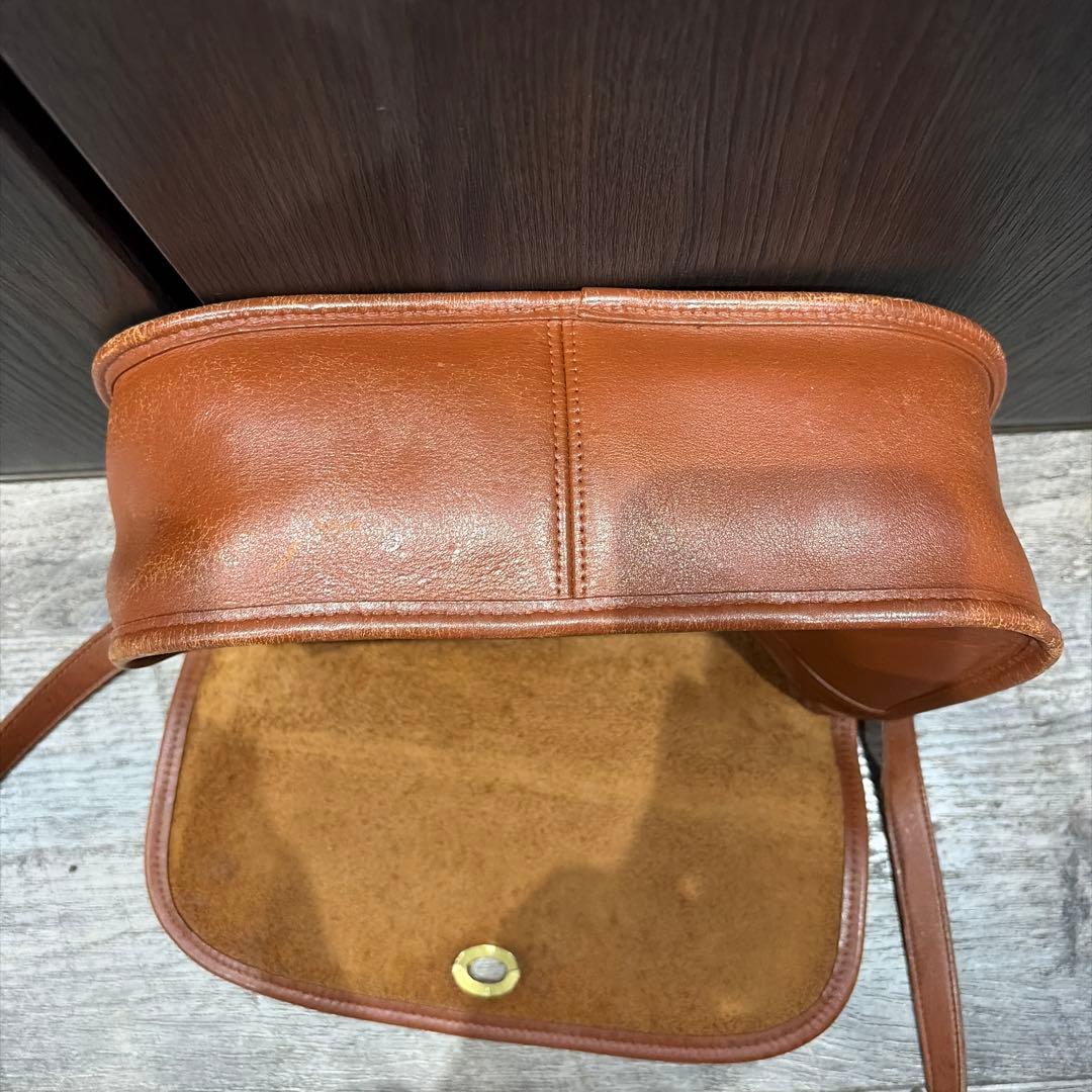 R*y様 OLD COACH ブラウンレザー ショルダーバッグ
