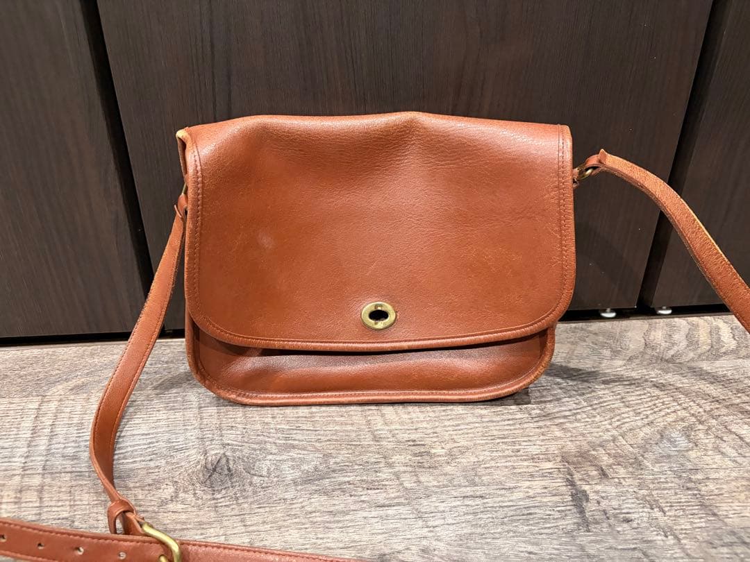 R*y様 OLD COACH ブラウンレザー ショルダーバッグ