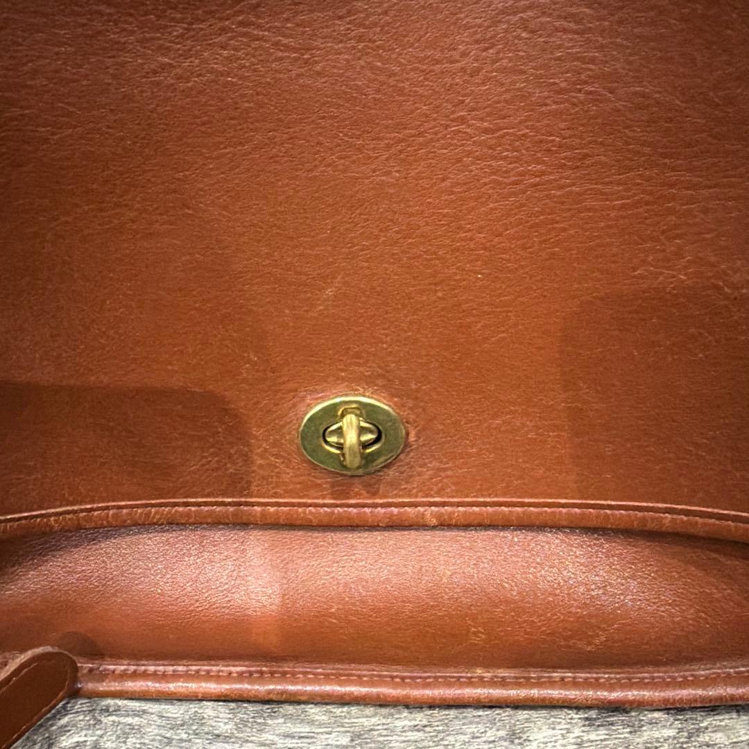 R*y様 OLD COACH ブラウンレザー ショルダーバッグ