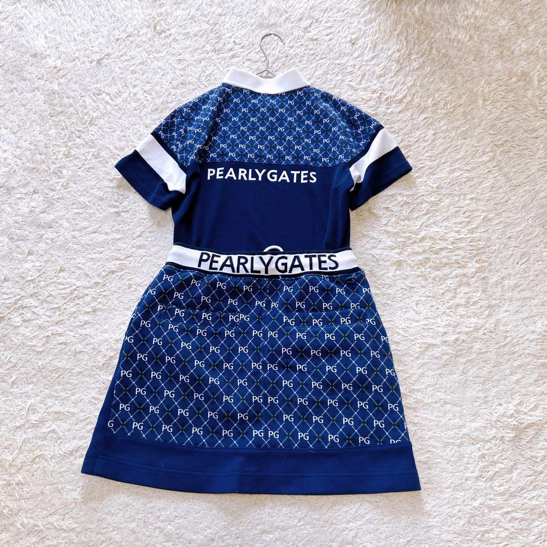 パーリーゲイツ　近年モデル　アーガイル　PGロゴ　セットアップ　ゴルフウェア　M