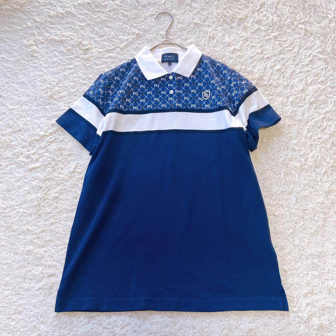 パーリーゲイツ　近年モデル　アーガイル　PGロゴ　セットアップ　ゴルフウェア　M