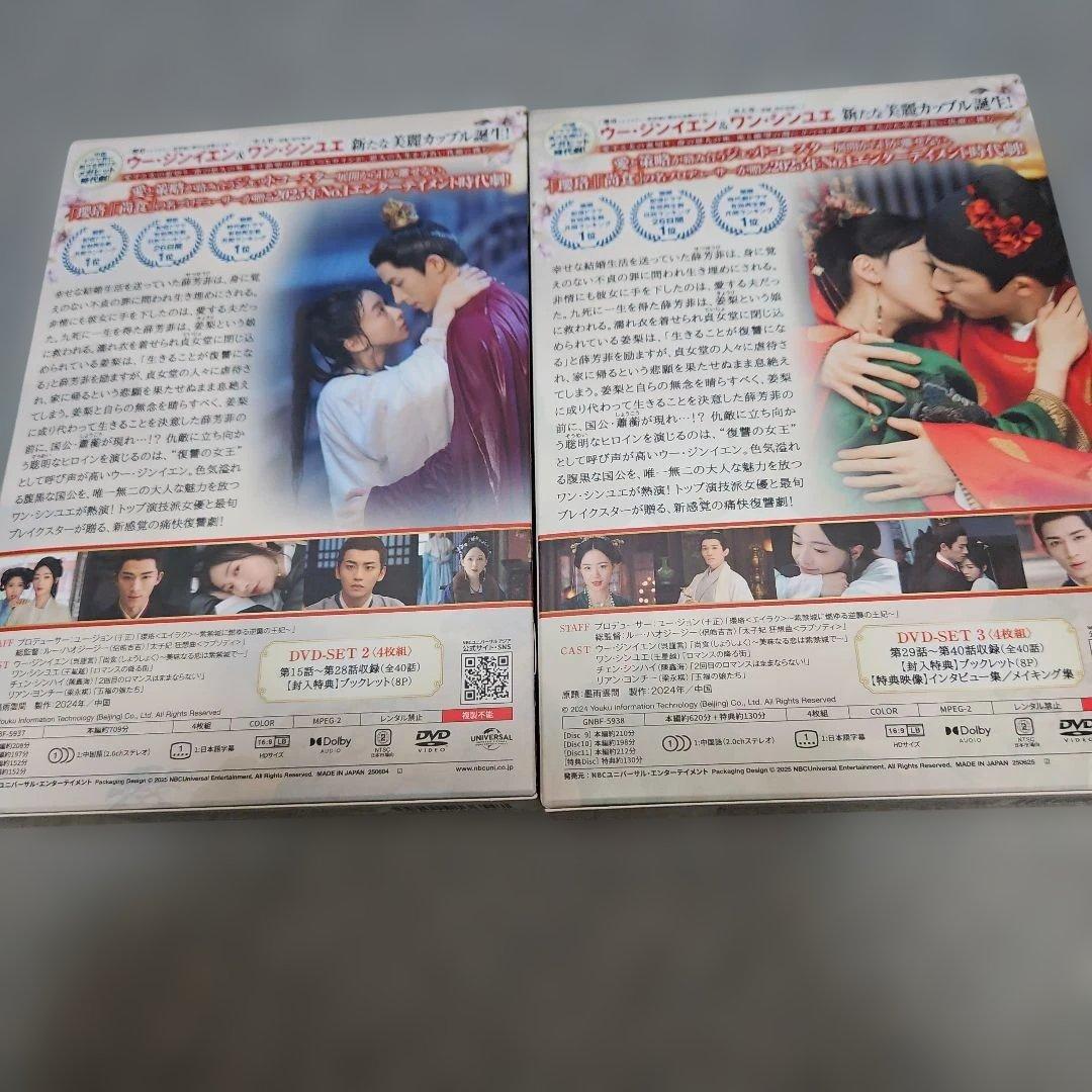 ⭐最終値下げ　墨雨雲間～美しき復讐～ DVD-SET2＆3　中国時代劇ドラマ