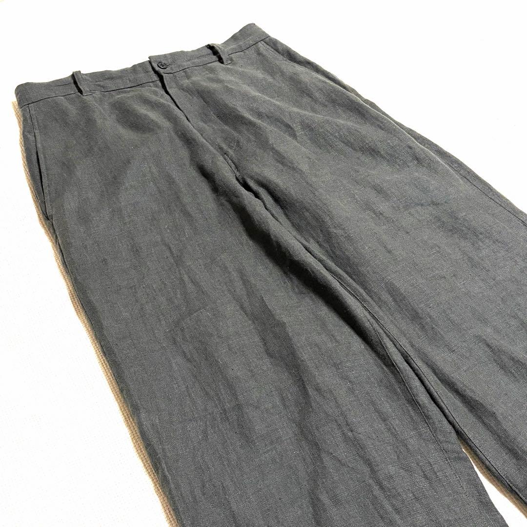 美品 25SS完売 FOLL リネントラウザー グレー 2