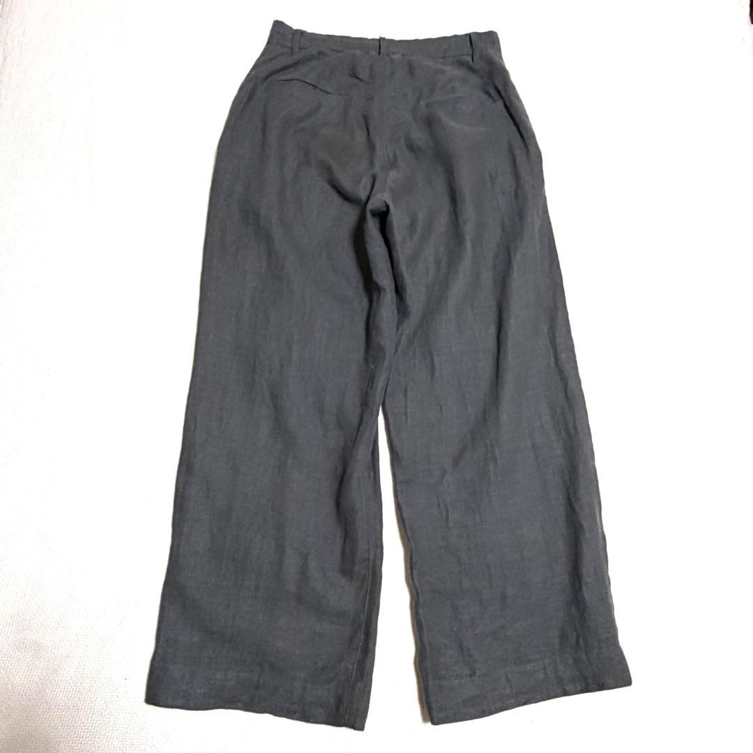 美品 25SS完売 FOLL リネントラウザー グレー 2