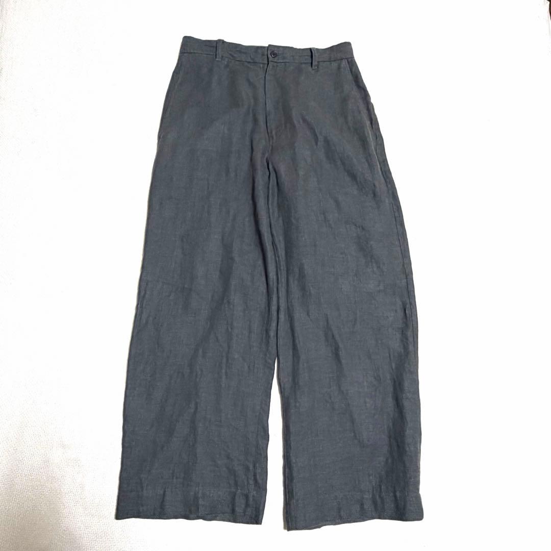 美品 25SS完売 FOLL リネントラウザー グレー 2