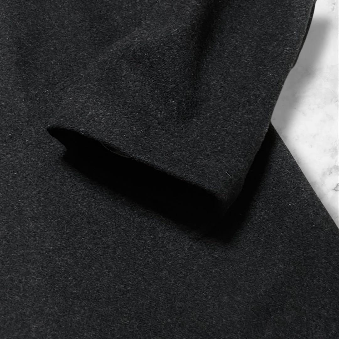 【美品】ポールスミス ベロア切り替え チェスターコート ブラック サイズL