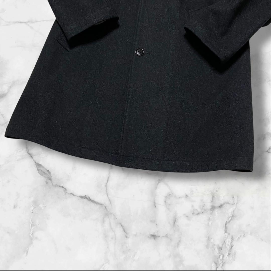 【美品】ポールスミス ベロア切り替え チェスターコート ブラック サイズL