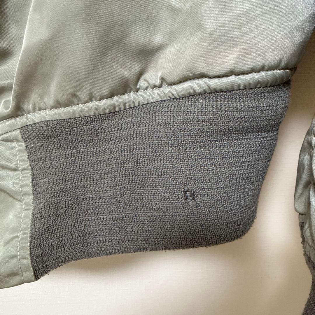 90s USA製Schott ショット MA-1 フライトジャケット Sグレー