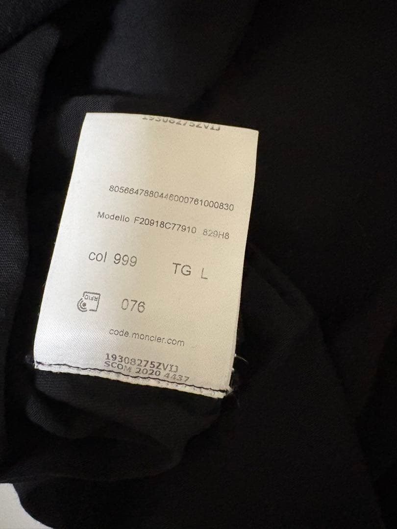 モンクレール ロゴプリント 半袖Tシャツ ブラック L