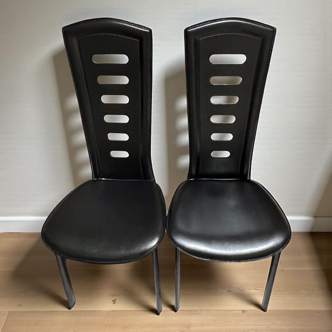 【美品】椅子8339 ダイニングチェア　ハイバックチェア 2脚セット　大塚家具