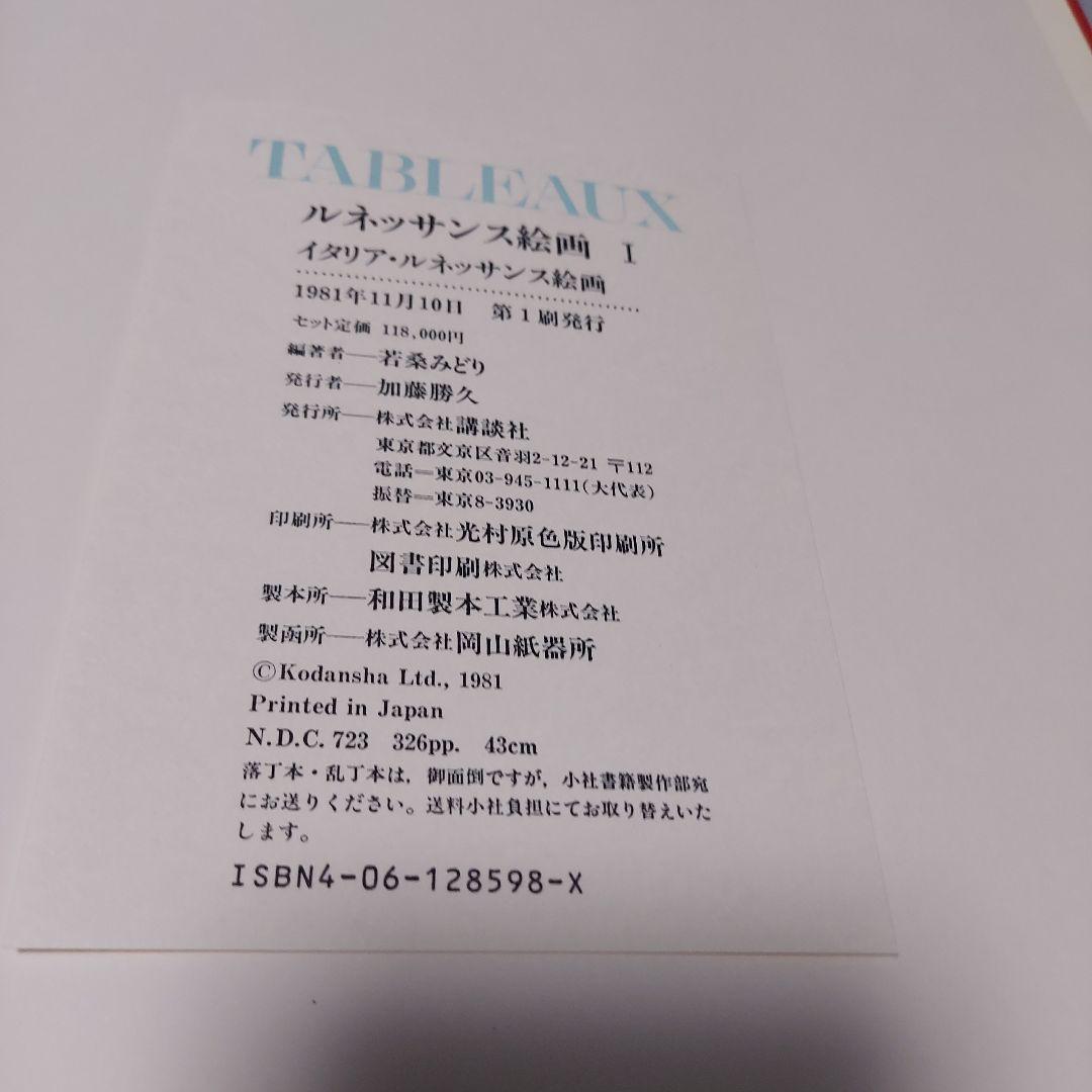 TABLEAUX I ルネッサンス絵画 　 図版新品同様　250枚 最終価格