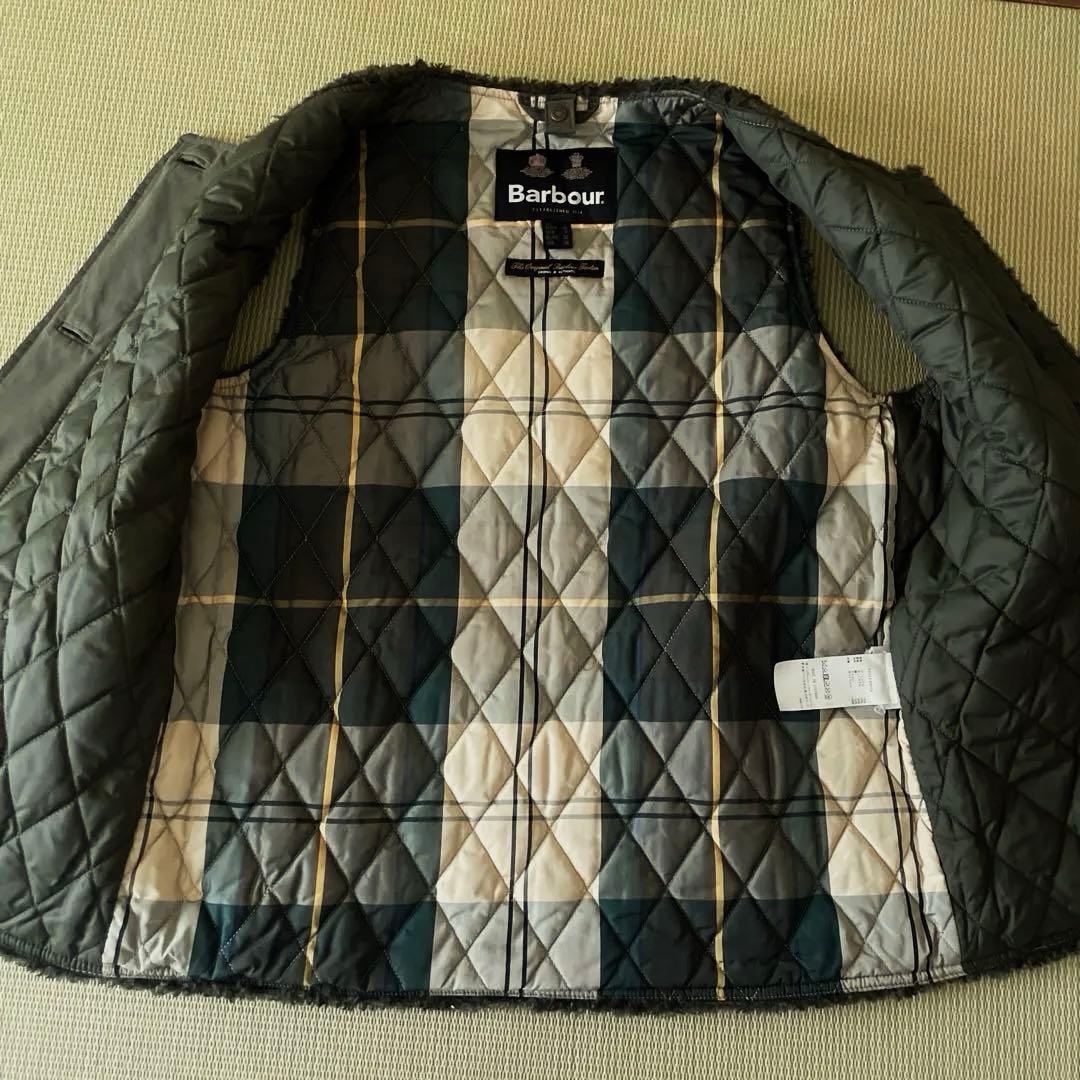 Barbour セージ ボアベスト サイズUK 8