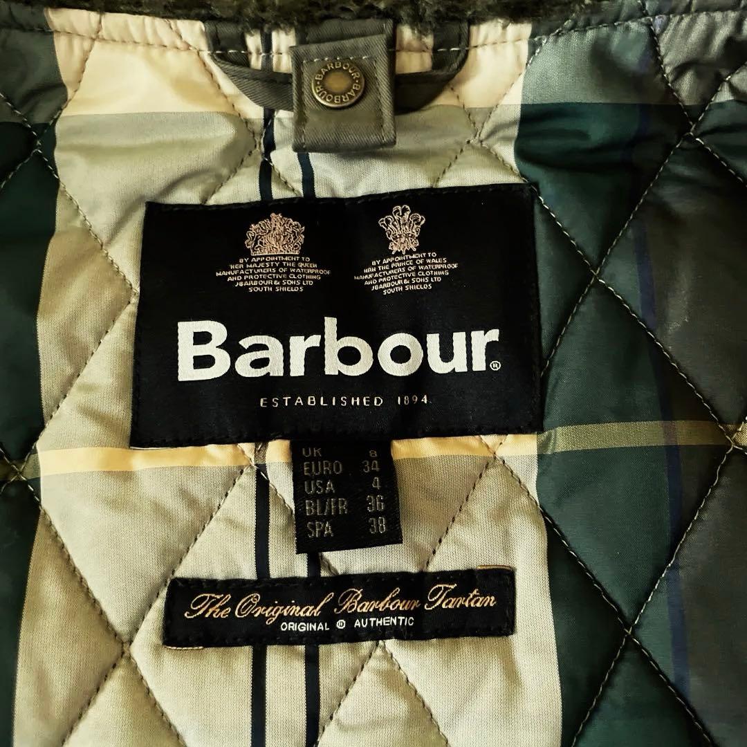 Barbour セージ ボアベスト サイズUK 8