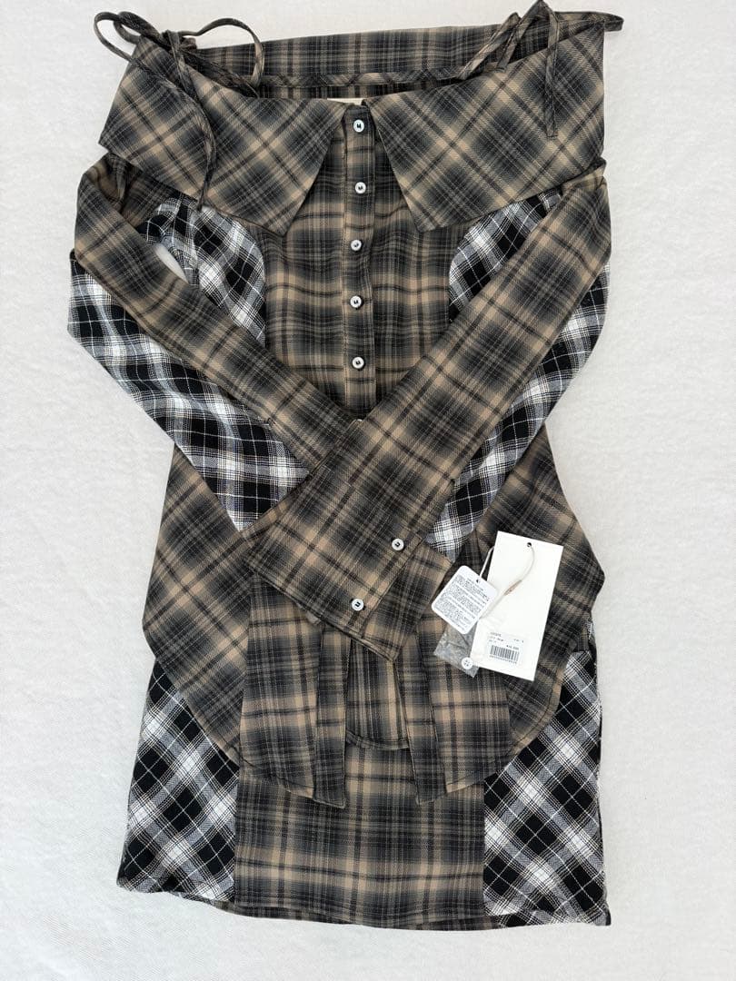 andmary Chloe check set up Sサイズ