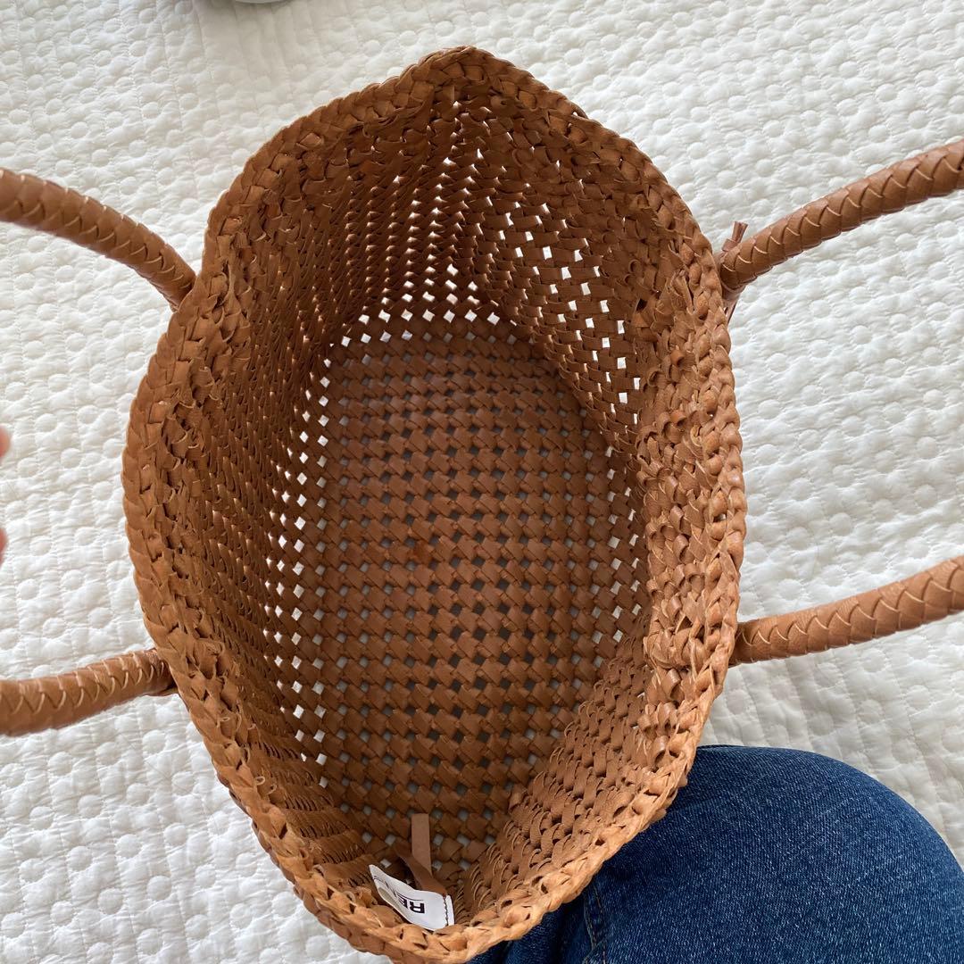 REN バスケットS（camel）/ やぎ革・ゴートメッシュ camel