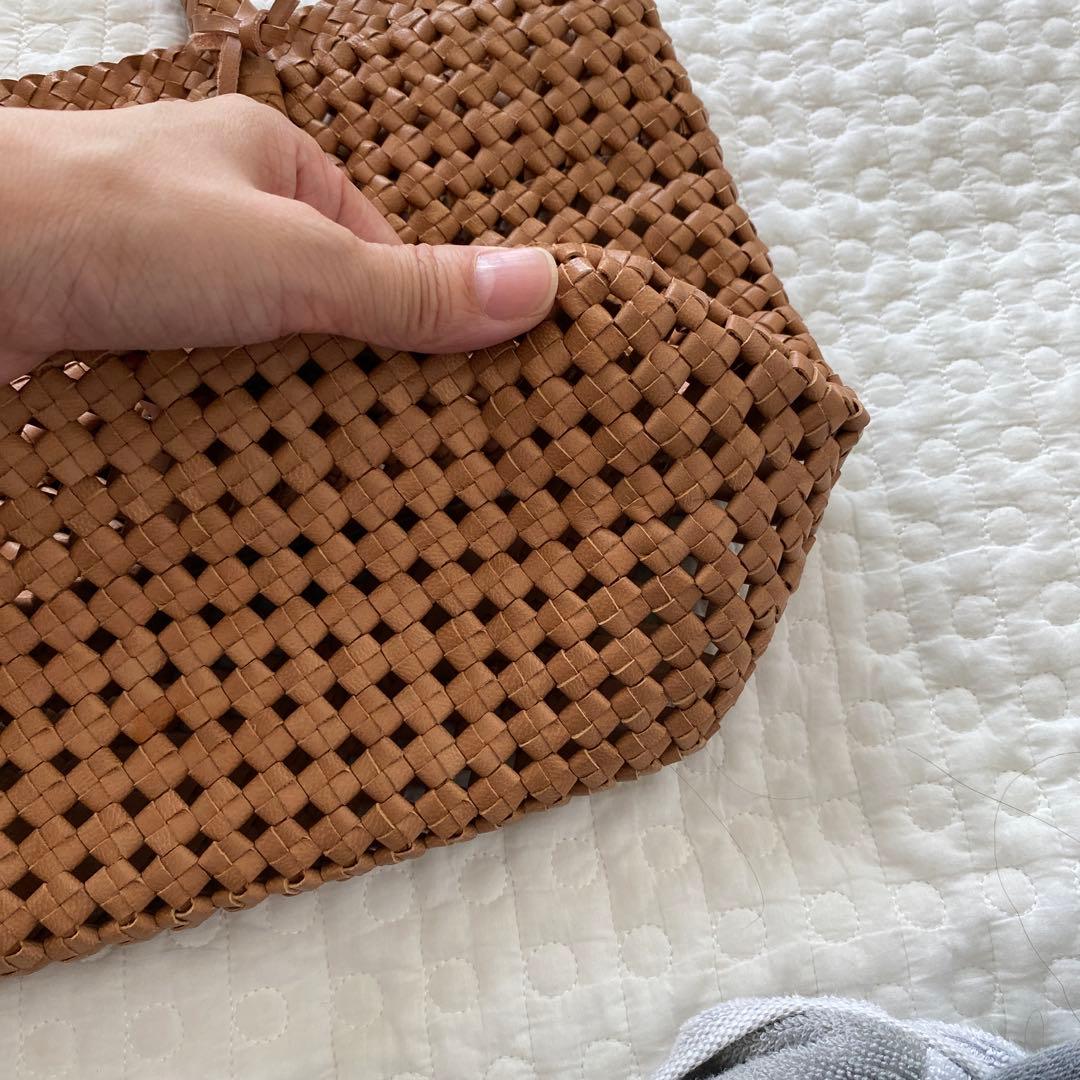 REN バスケットS（camel）/ やぎ革・ゴートメッシュ camel