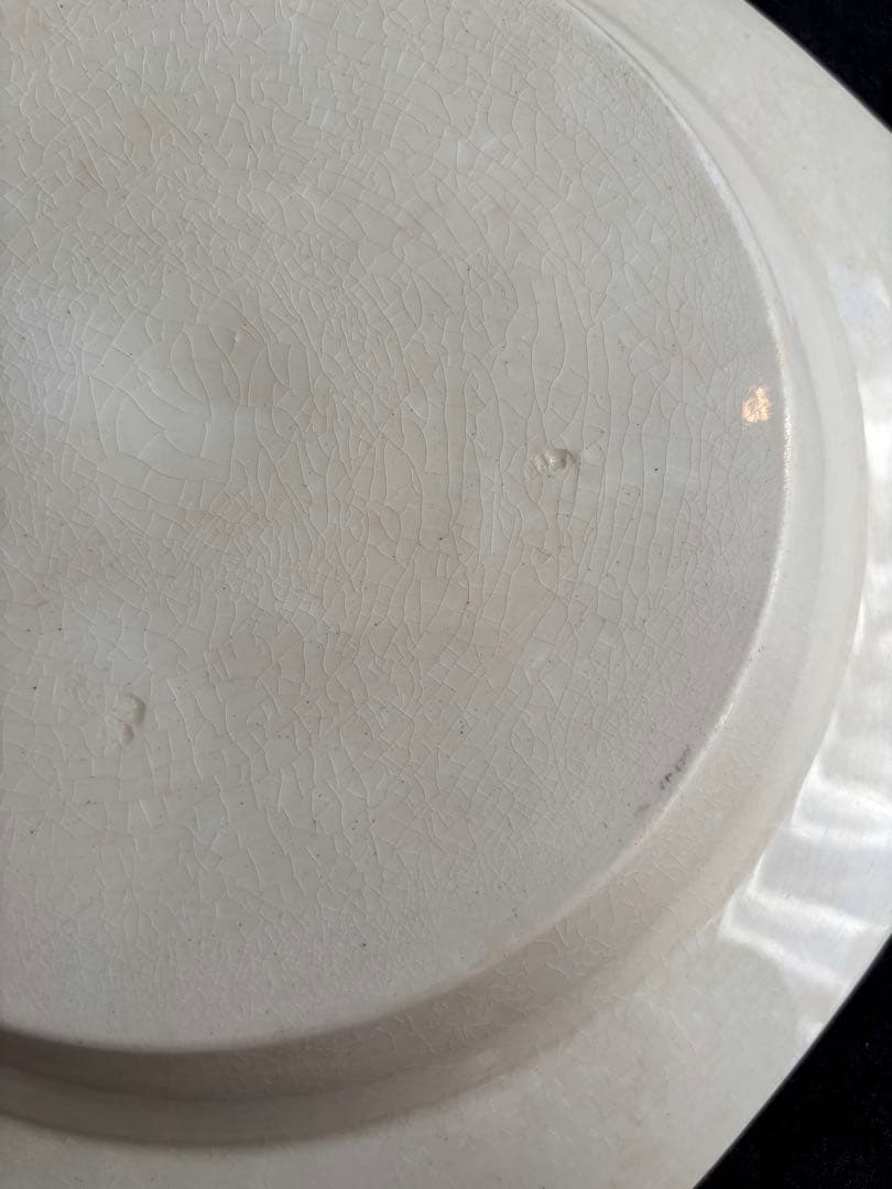 フランスアンティーククレイユモントロー　オクトゴナル　深皿