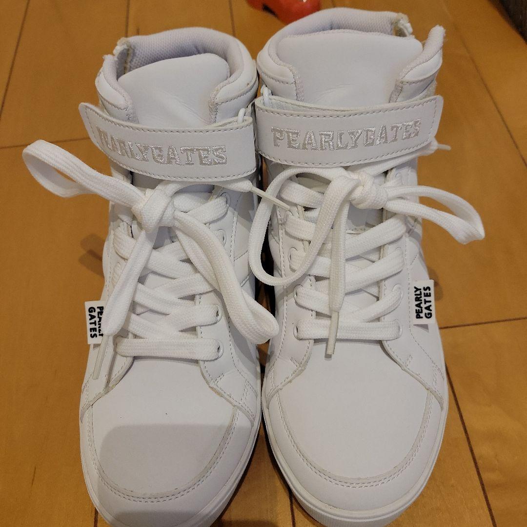 PEARLY GATES ホワイト ハイカットスニーカー