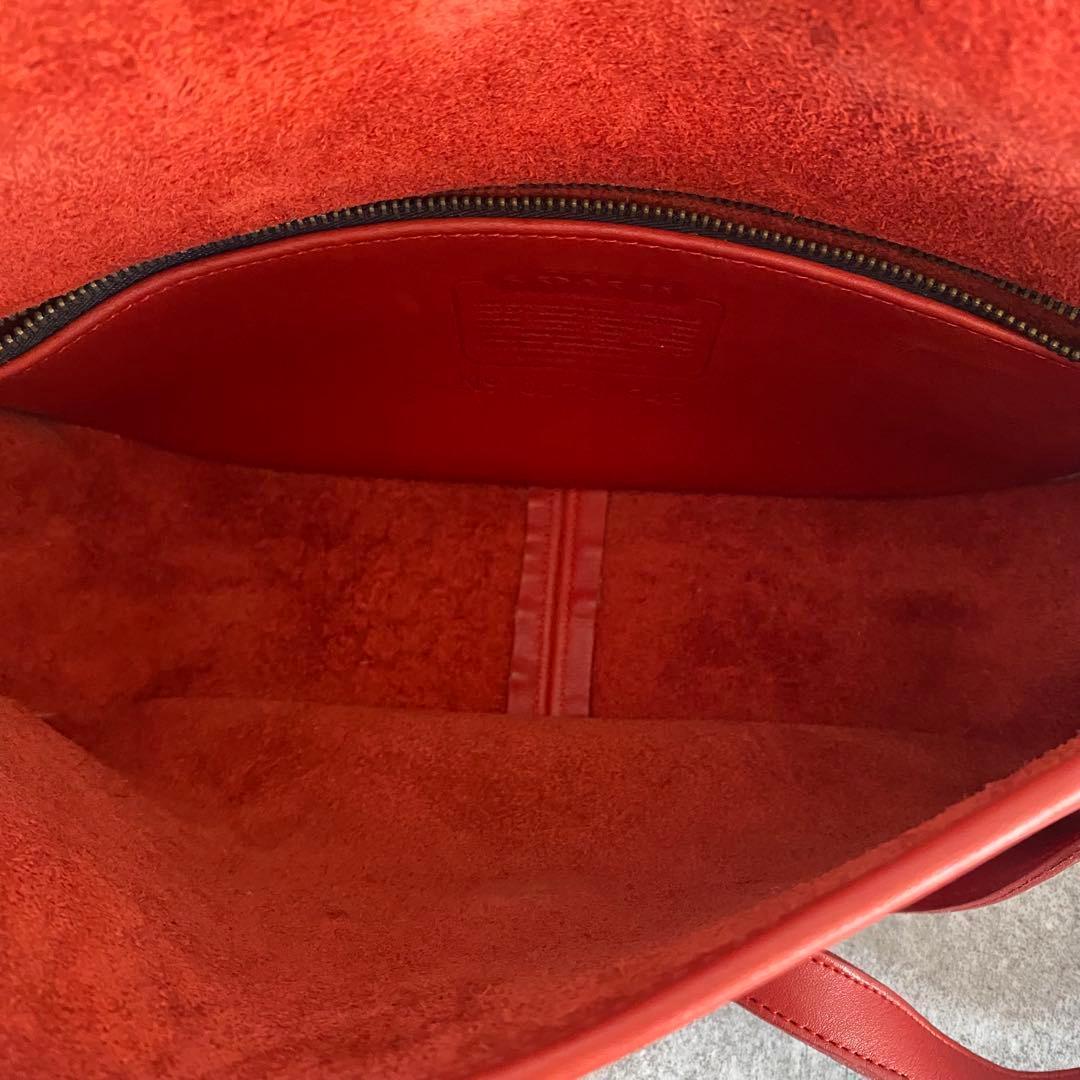 オールドコーチ　ターンロック　ショルダーバッグ　グラブタンレザー　レッド　赤