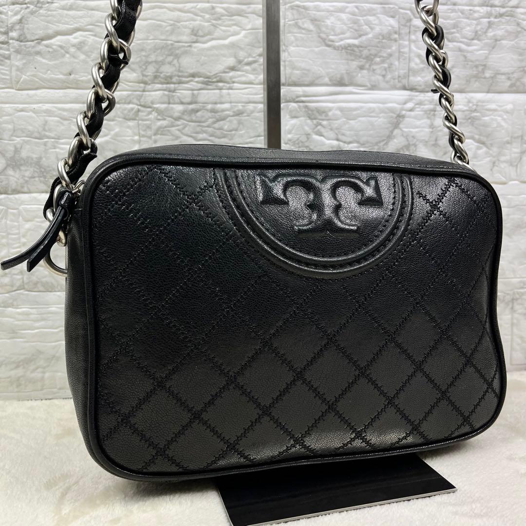 【希少/極美品】 トリーバーチ ショルダーバッグ カメラバッグ 黒 キルティング