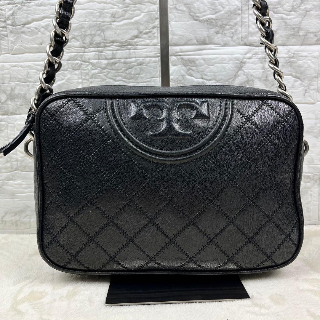 【希少/極美品】 トリーバーチ ショルダーバッグ カメラバッグ 黒 キルティング