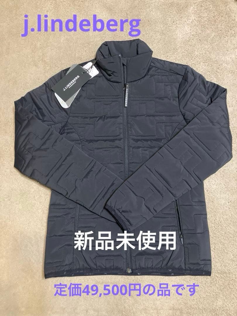 新品未使用 j.lindeberg ブラックキルティングジャケット