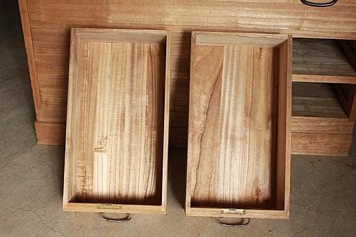 古い木製の引き出し4杯　チェスト　桐箪笥　昭和レトロ　収納　古家具　古民家