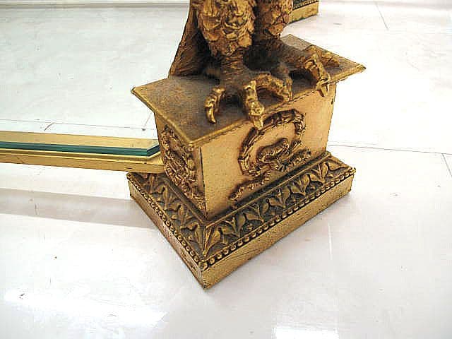 イタリア【Fioretta　フィオレッタ】　真鍮鷲装飾フレーム　センターテーブル