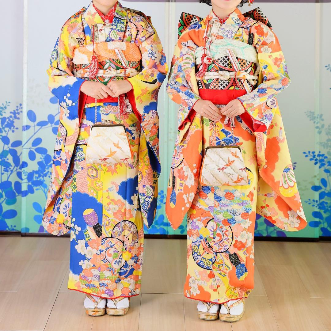 七五三 アンティーク着物 二着セット　双子　7歳