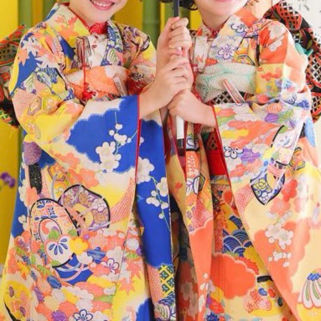 七五三 アンティーク着物 二着セット　双子　7歳