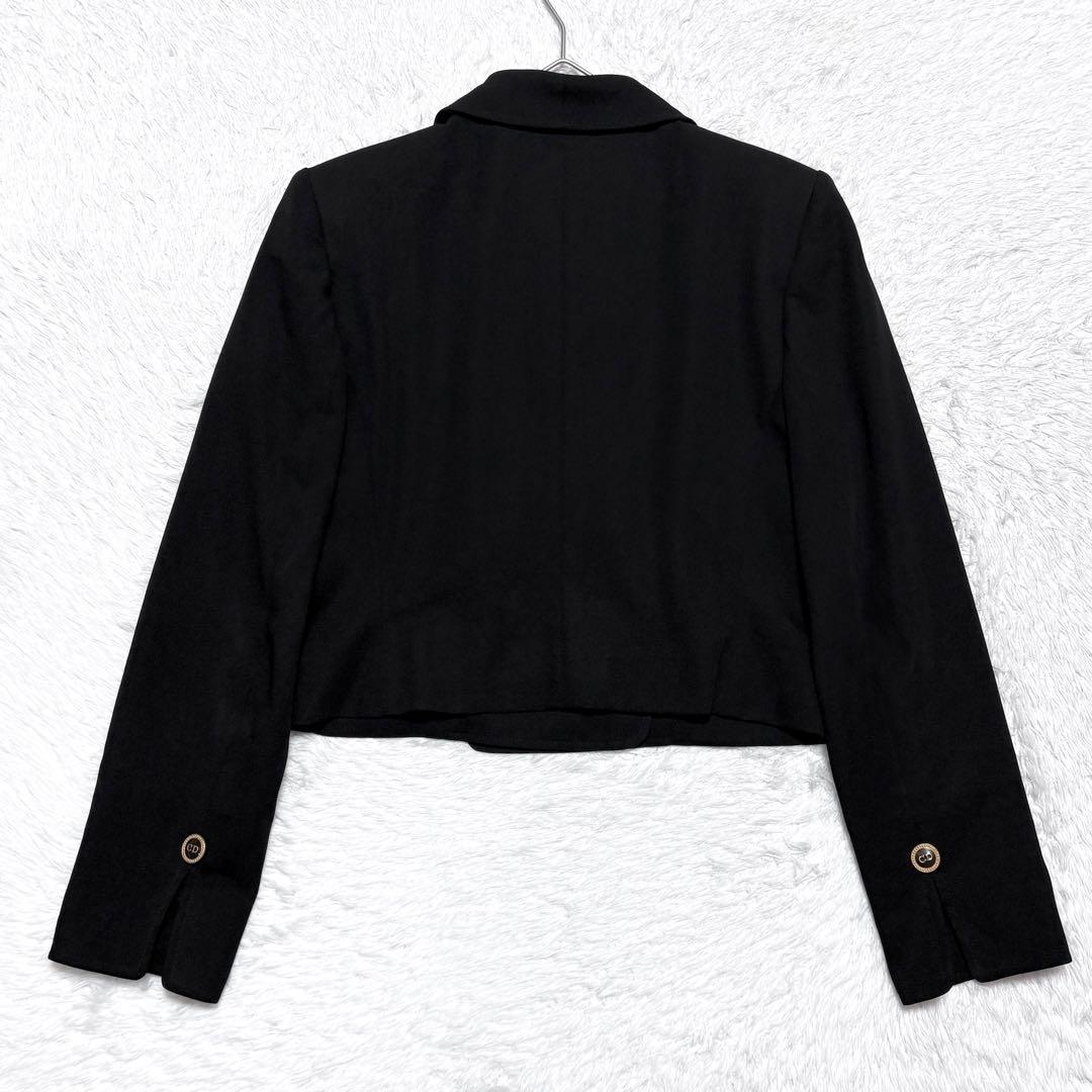 【美品】クリスチャンディオール 金ボタン ロゴ ショート ジャケット 上品 高級