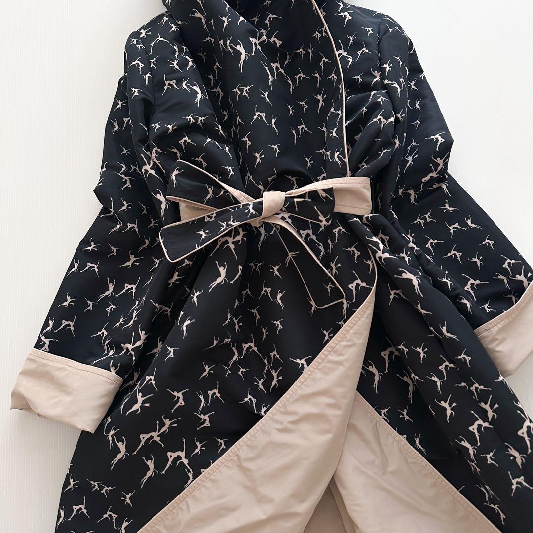 MAXMARA CITY リバーシブル フードコート38 総柄 ダンサー