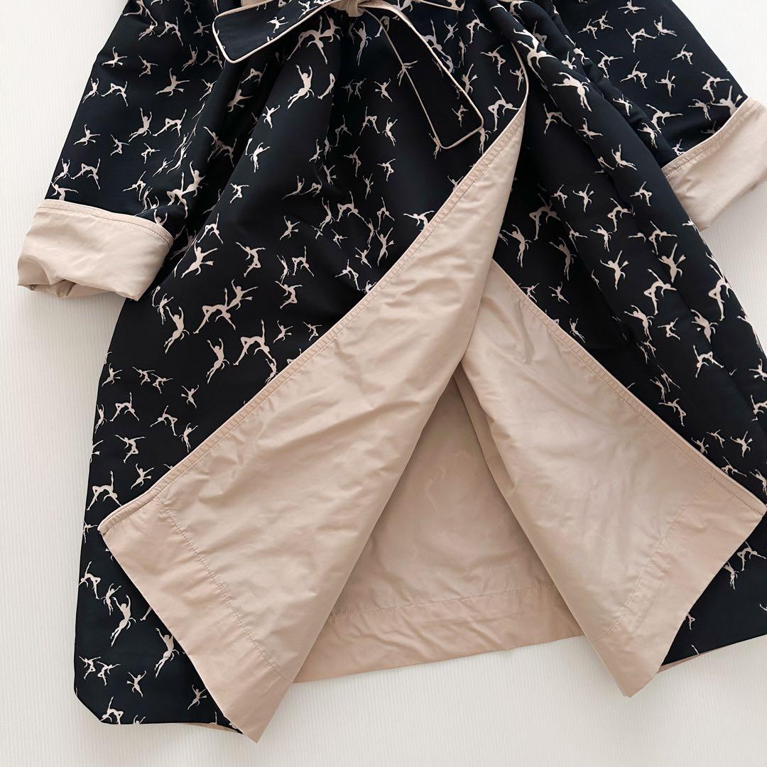 MAXMARA CITY リバーシブル フードコート38 総柄 ダンサー