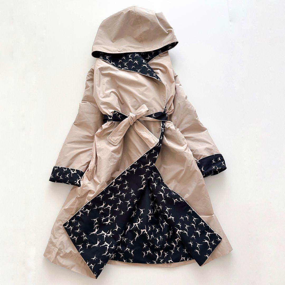 MAXMARA CITY リバーシブル フードコート38 総柄 ダンサー