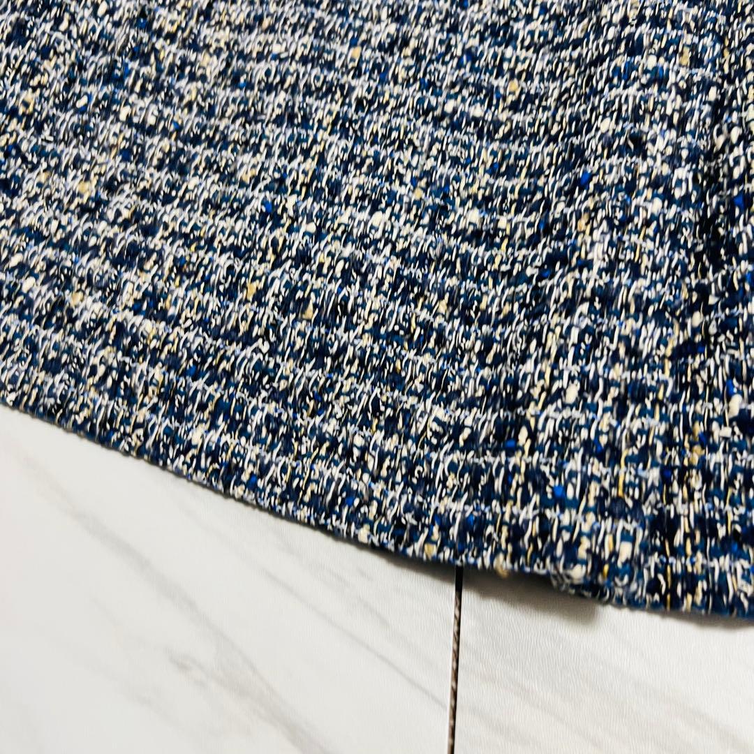 新品同様 レリアン 近年モデル ロングワンピース ツイード セレモニー 3L