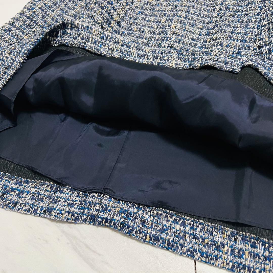 新品同様 レリアン 近年モデル ロングワンピース ツイード セレモニー 3L