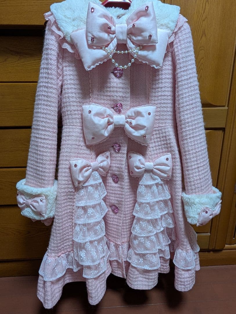 Rich Ribbonコート　ピンク　お値下可能です！