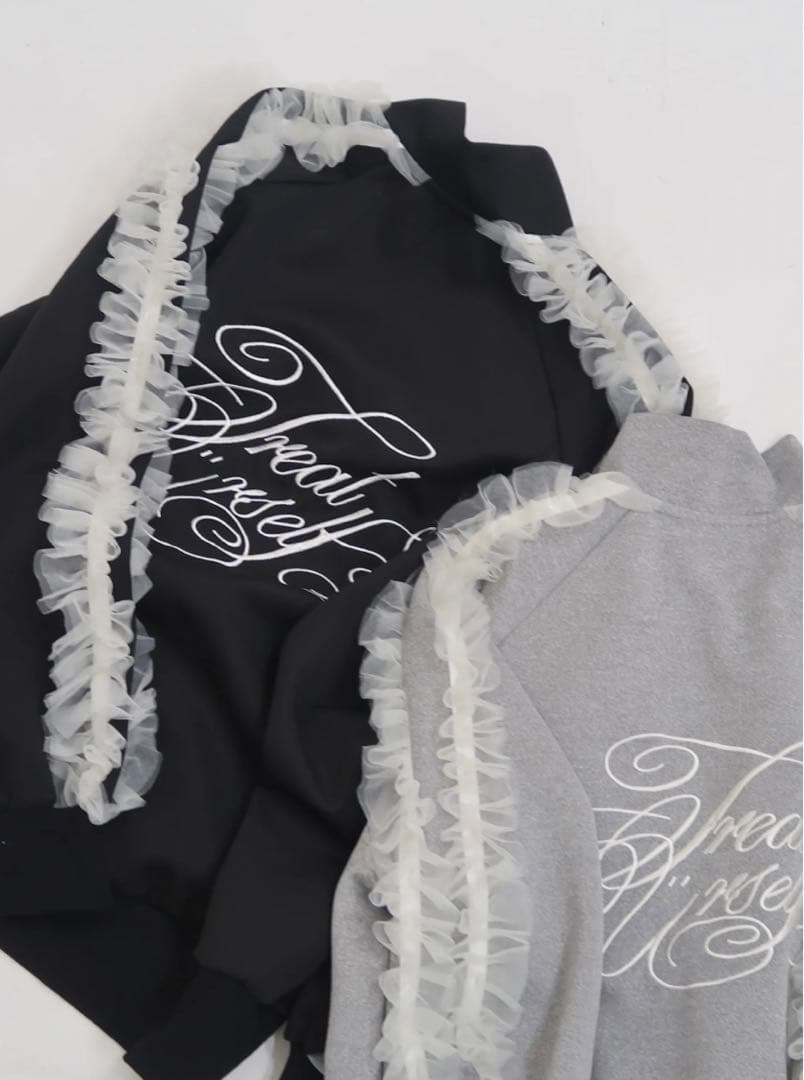 【non】Treat Girl's tulle frill jersey