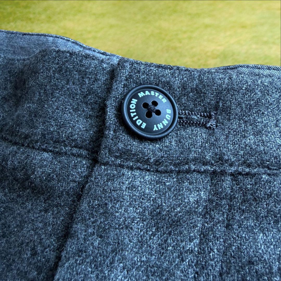 ウール素材　マスターバニー　パンツ　4 M〜L相当　グレー　起毛　秋冬ゴルフ