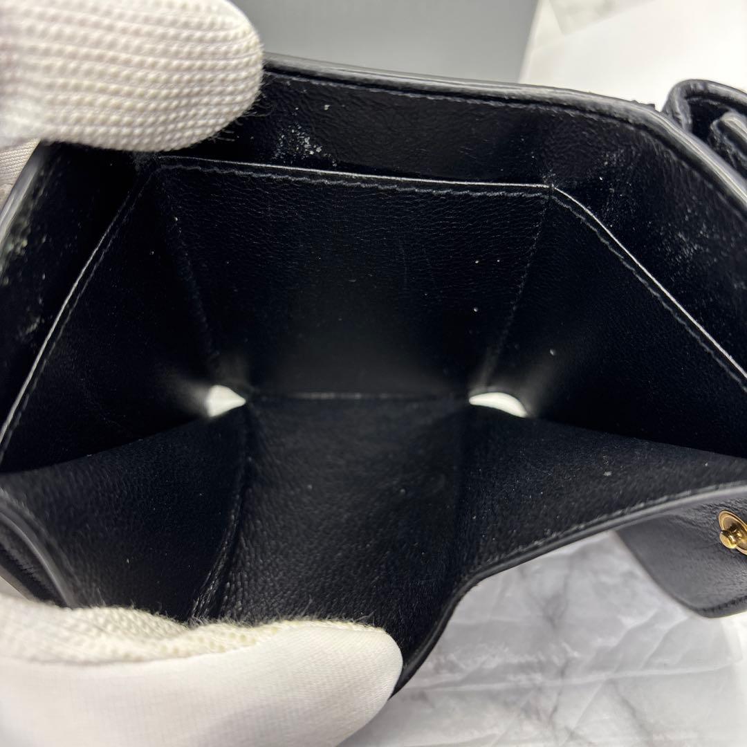 バレンシアガ　三つ折り財布　コンパクト　ブラック