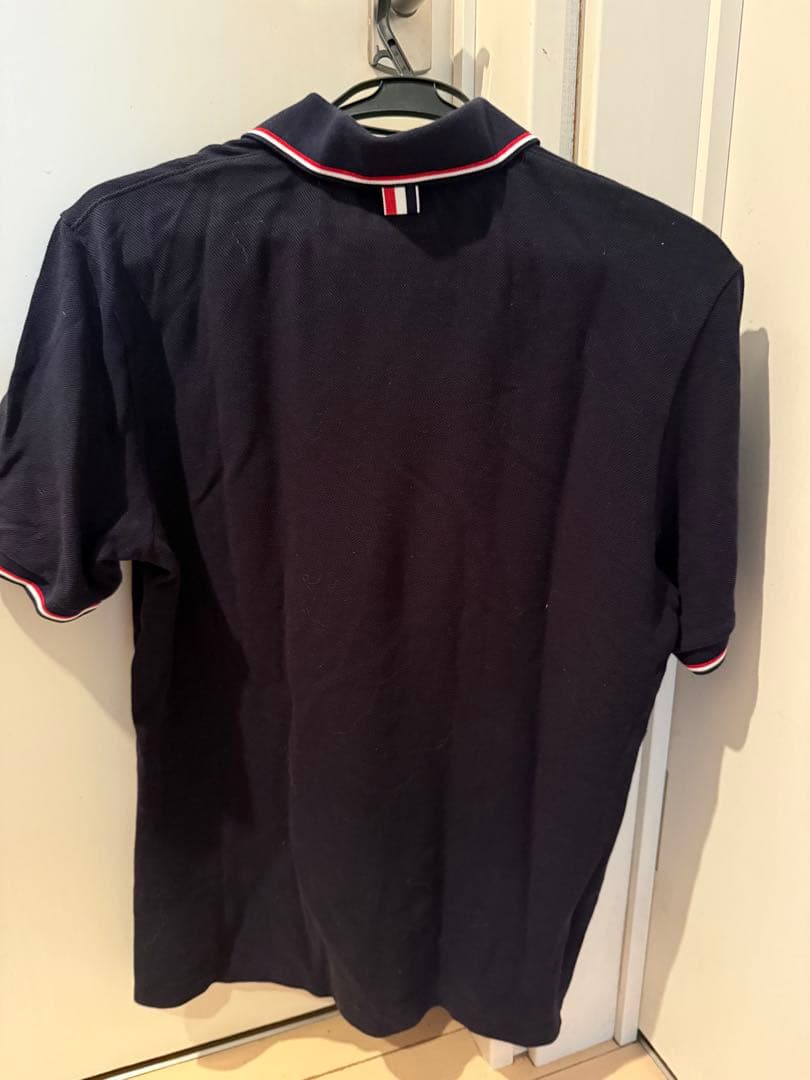THOM BROWNE ネイビー ポロシャツ SIZE 2
