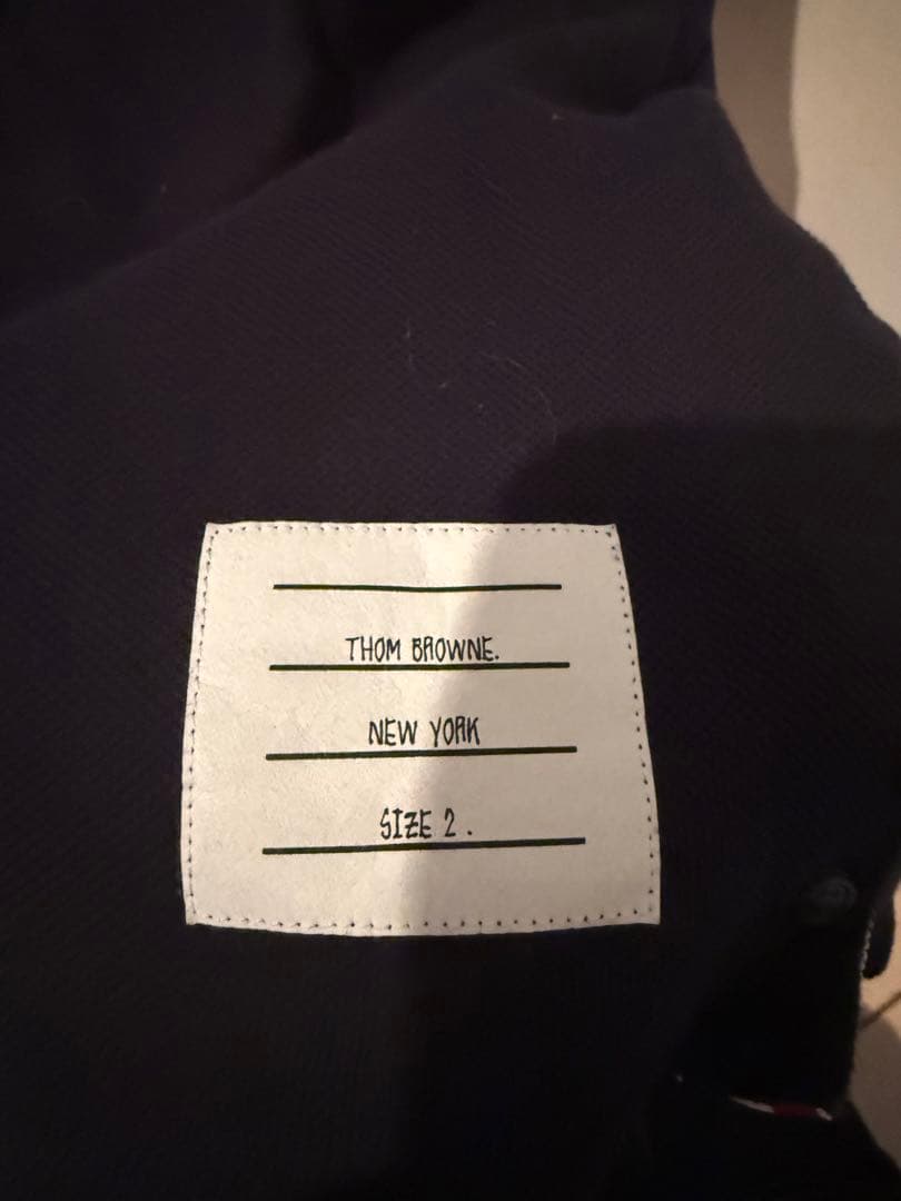 THOM BROWNE ネイビー ポロシャツ SIZE 2